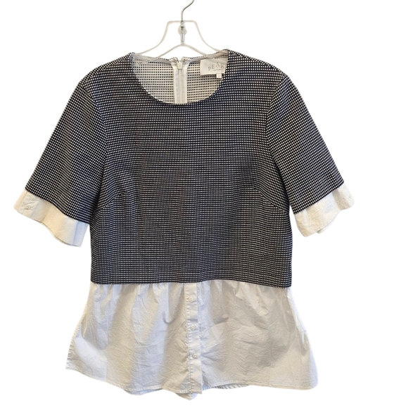 Pearl By Lela Rose Check Poplin Shirt - Picture 2 of 9